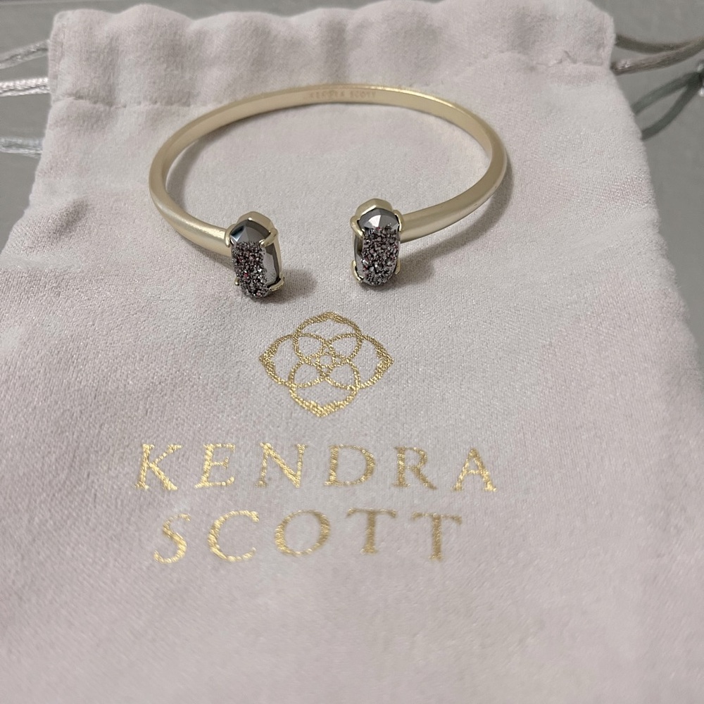 Kendra Scott Edie cuff bracelet druzy gold